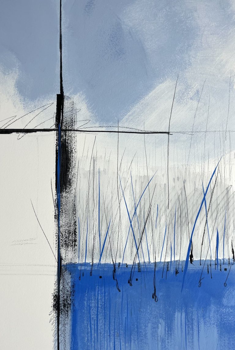 mural-galerie—fresque-lignes-abstraites-detail-bleu