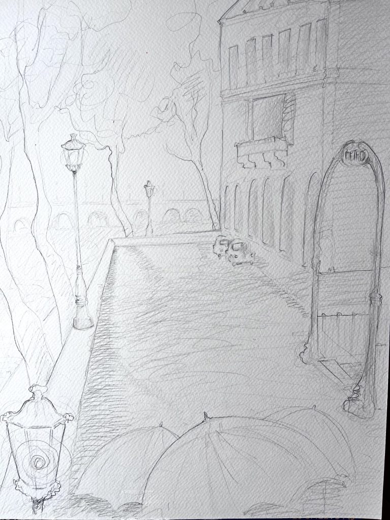 mural-galerie—fresque-murale-art-nouveau-art-deco-cachou-lajaunie-le-foch-brasserie-paris-vintage-croquis-esquisse