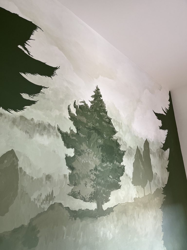 mural-galerie—fresque-murale-nuit-en-foret-decoration-chambre-peinture-angle